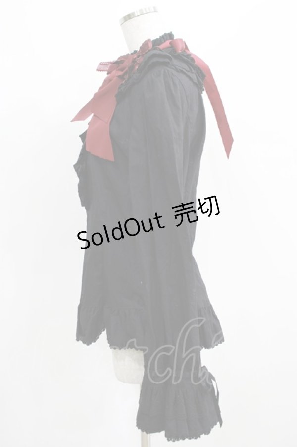 画像2: ALICE and the PIRATES / 記憶の中の薔薇園ブラウス Mens ブラック H-25-03-30-053-PA-BL-NS-ZH (2)