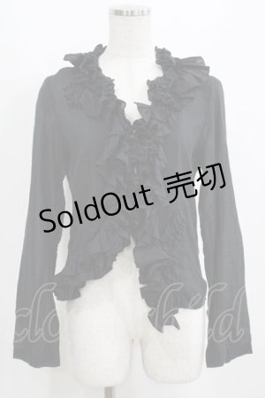 画像: Jane Marple Dans Le Salon / フリルボレロブラウス  黒 H-25-03-30-1029-JM-TO-KB-ZH