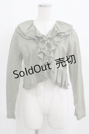 画像: Jane Marple Dans Le Salon / フリルボレロブラウス  カーキ H-25-03-30-1030-JM-TO-KB-ZH