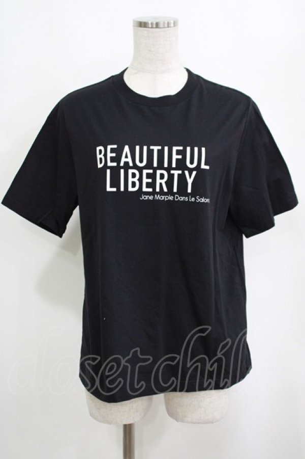 画像1: Jane Marple Dans Le Salon / Theme logo T-shirt  ブラック H-25-03-30-1031-JM-TO-KB-ZH (1)