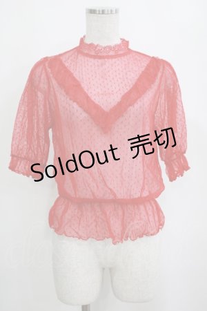画像: Candy Stripper / DOT TULLE   レッド H-25-03-30-1034-PU-TO-KB-ZH