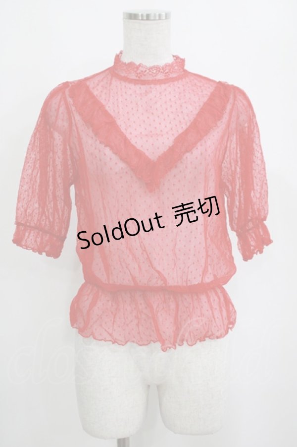 画像1: Candy Stripper / DOT TULLE   レッド H-25-03-30-1034-PU-TO-KB-ZH (1)