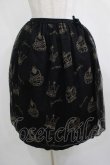 画像1: Jane Marple / 王冠ケーキ刺繍チュールスカート  黒 H-25-03-30-1004-JM-SK-KB-ZH (1)