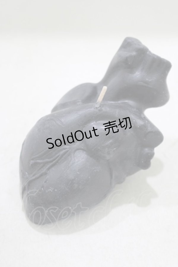 画像1: THE BLACKENED TEETH / Anatomical Heart Candle  BLK H-25-03-30-1038-PU-ZA-KB-ZH (1)
