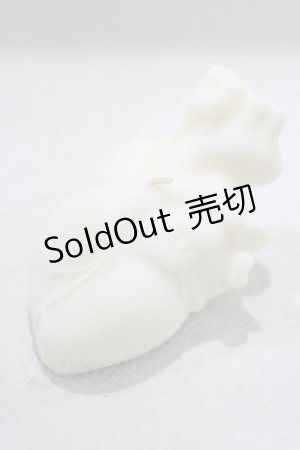 画像: THE BLACKENED TEETH / Anatomical Heart Candle  WHT H-25-03-30-1039-PU-ZA-KB-ZH