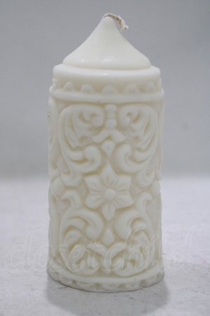 画像: THE BLACKENED TEETH / Mildred Gothic Pillar Candle  WHT H-25-03-30-1042-PU-ZA-KB-ZH