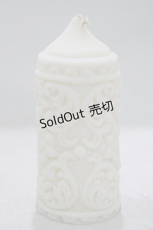 画像2: THE BLACKENED TEETH / Mildred Gothic Pillar Candle  WHT H-25-03-30-1042-PU-ZA-KB-ZH (2)