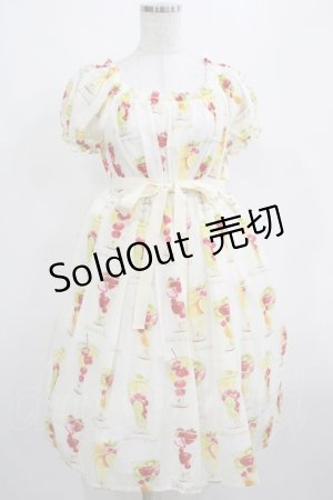 画像: Jane Marple / Gelee de Fruitsのスモックワンピース  アイボリー H-25-03-30-1005-JM-OP-KB-ZH