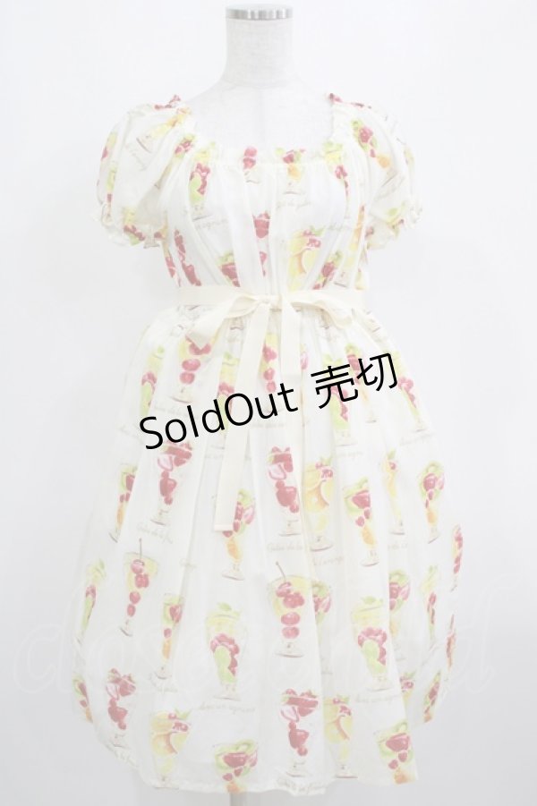 画像1: Jane Marple / Gelee de Fruitsのスモックワンピース  アイボリー H-25-03-30-1005-JM-OP-KB-ZH (1)
