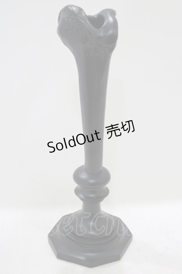 画像1: THE BLACKENED TEETH / Femur Bone Candlestick Holder Condyle   H-25-03-30-1062-PU-ZA-KB-ZH (1)