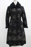 画像1: Jane Marple / 王冠ケーキ刺繍コート  黒 H-25-03-30-1007-JM-CO-KB-ZH (1)