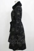 画像2: Jane Marple / 王冠ケーキ刺繍コート  黒 H-25-03-30-1007-JM-CO-KB-ZH (2)