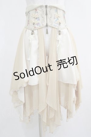画像: Ozz oneste / タッセル付オーバーコルセット  ベージュ H-25-03-30-1013-OO-SK-KB-ZH