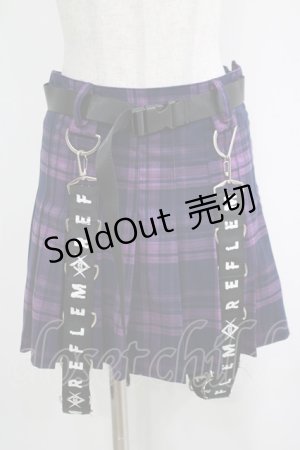画像: REFLEM / Dリングサス付きプリーツスカートパンツ  紫 H-25-03-30-1016-PU-PA-KB-ZH