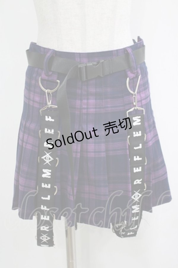 画像1: REFLEM / Dリングサス付きプリーツスカートパンツ  紫 H-25-03-30-1016-PU-PA-KB-ZH (1)