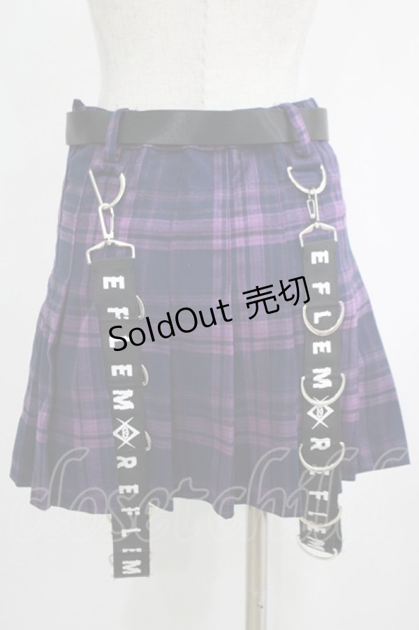 画像3: REFLEM / Dリングサス付きプリーツスカートパンツ  紫 H-25-03-30-1016-PU-PA-KB-ZH (3)