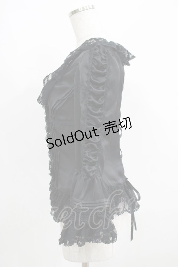 画像2: Juliette et Justine / Princesse de fleur blouse〜プランセス　ドゥ　フルール〜 Free ブラック H-25-03-30-055-CL-BL-NS-ZH (2)