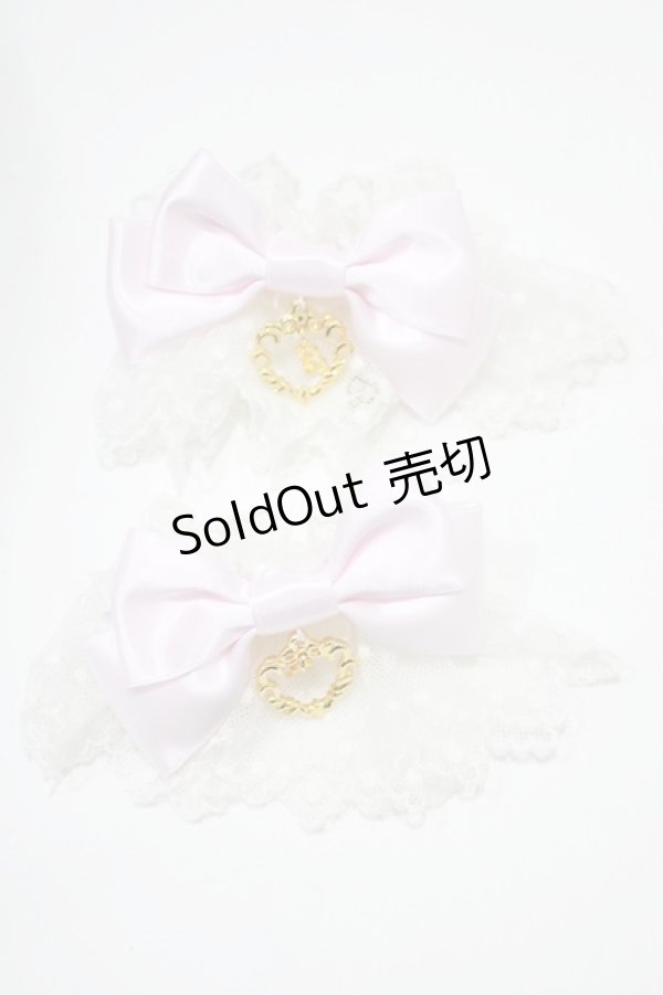 画像1: BABY,THE STARS SHINE BRIGHT / サテンリボンのチュールレースお袖とめ  オフ/ピンク H-25-03-30-071-BA-ZA-NS-ZH (1)