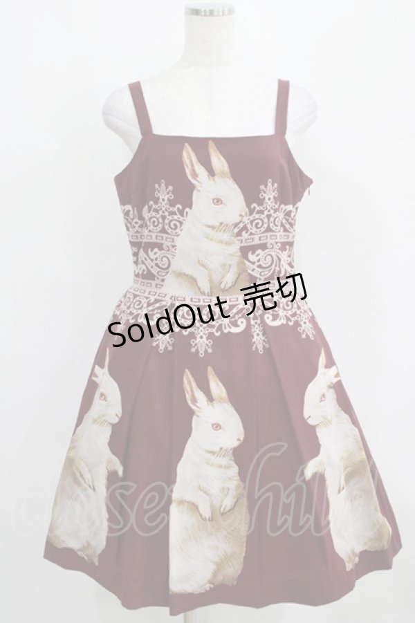 画像1: Juliette et Justine / Robe de chemin des lapins〜ローズ　デュ　シュマン　デ　ラピン〜 サイズ2 ボルドー H-25-03-30-013-CL-OP-NS-ZH (1)