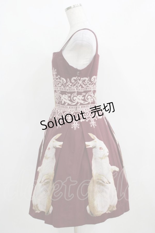 画像2: Juliette et Justine / Robe de chemin des lapins〜ローズ　デュ　シュマン　デ　ラピン〜 サイズ2 ボルドー H-25-03-30-013-CL-OP-NS-ZH (2)