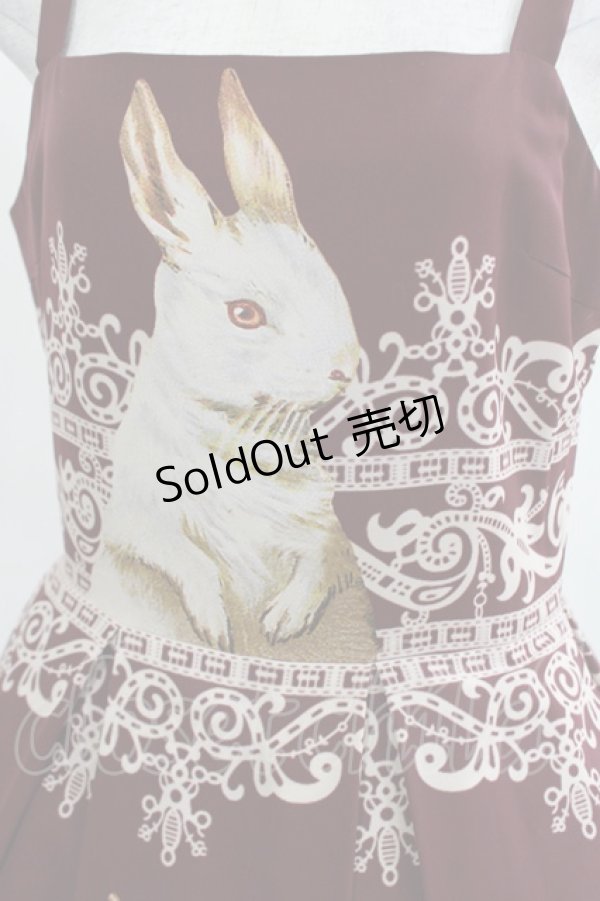 画像4: Juliette et Justine / Robe de chemin des lapins〜ローズ　デュ　シュマン　デ　ラピン〜 サイズ2 ボルドー H-25-03-30-013-CL-OP-NS-ZH (4)