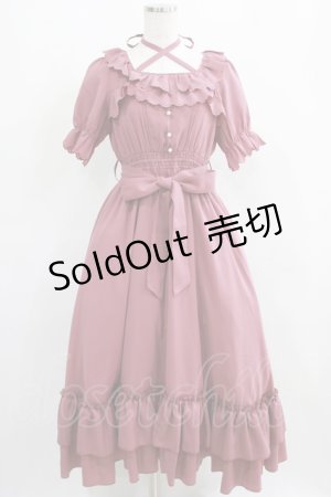 画像: Amavel / Romantique Lady ティアードロングワンピース Free ピンク H-25-03-30-017-CA-OP-NS-ZH