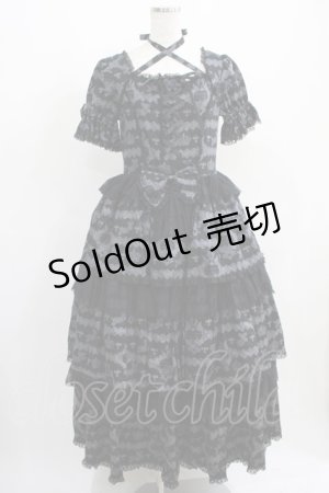 画像: metamorphose / スワンボーダーロングワンピース Free ブラック H-25-03-30-003-ME-OP-NS-ZH