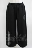 画像1: NieR Clothing / 刺繍ワイドパンツ  黒 H-25-03-31-026-PU-PA-KB-ZH (1)