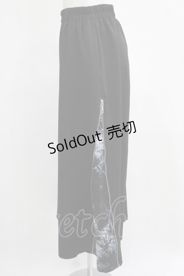 画像2: NieR Clothing / 2WAY SIDE ZIP WIDE PANTS  黒 H-25-03-31-027-PU-PA-KB-ZH (2)