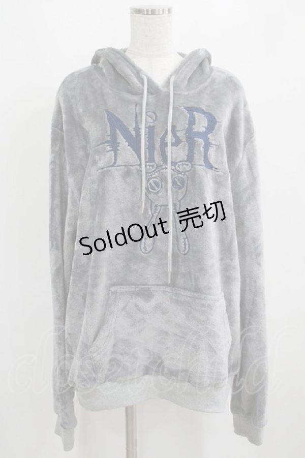 画像1: NieR Clothing / もこもこプルパーカー  グレー H-25-03-31-038-PU-TO-KB-ZH (1)