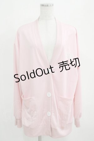 画像: NieR Clothing / 王冠刺繍Vネックカーデ  ピンク H-25-03-31-042-PU-TO-KB-ZH