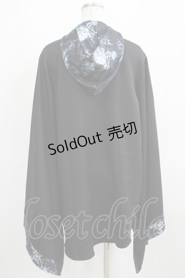 画像3: NieR Clothing / 着物風袖フードシャツ  黒 H-25-03-31-046-PU-BL-KB-ZH (3)