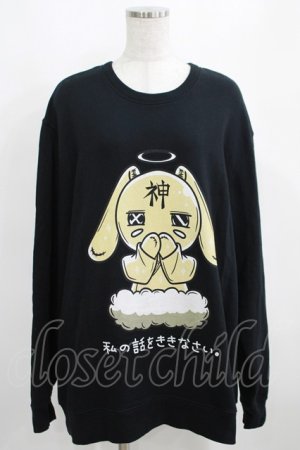 画像: NieR Clothing / プリントSWEAT  2XL 黒 H-25-03-31-056-PU-TO-KB-ZI