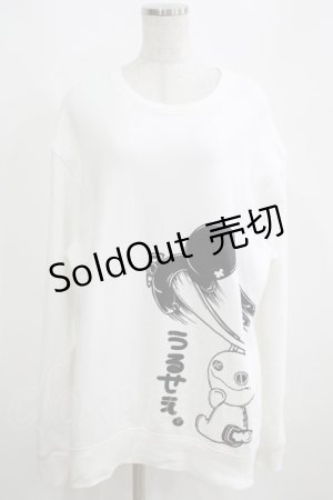 画像: NieR Clothing / プリントSWEAT  2XL 白 H-25-03-31-060-PU-TO-KB-ZH