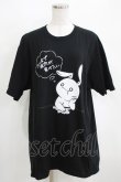 画像1: NieR Clothing / プリントCOTTON CUTSEW XL 黒 H-25-03-31-065-PU-TO-KB-ZH (1)