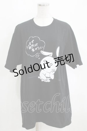 画像: NieR Clothing / プリントCOTTON CUTSEW XL 黒 H-25-03-31-065-PU-TO-KB-ZH