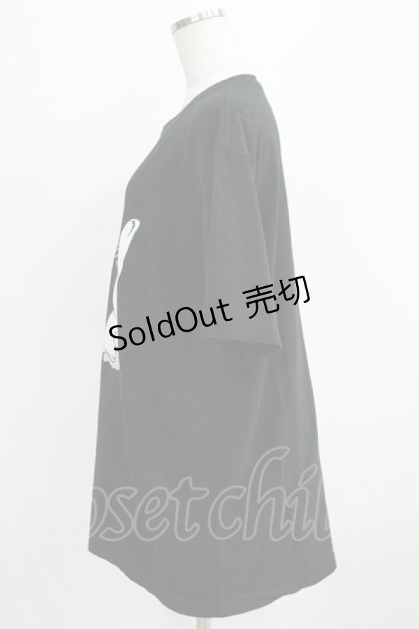 画像2: NieR Clothing / プリントCOTTON CUTSEW XL 黒 H-25-03-31-065-PU-TO-KB-ZH (2)