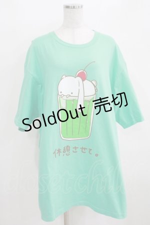 画像: NieR Clothing / プリントCOTTON CUTSEW XXXL グリーン H-25-03-31-069-PU-TO-KB-ZH
