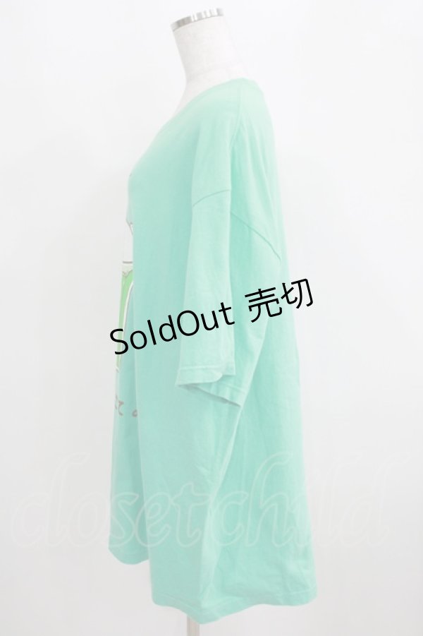 画像2: NieR Clothing / プリントCOTTON CUTSEW XXXL グリーン H-25-03-31-069-PU-TO-KB-ZH (2)