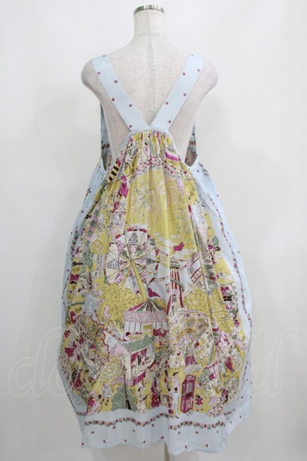 画像3: Jane Marple / La fete foraineエプロンドレス  サックス H-25-03-31-007-JM-OP-KB-ZH (3)