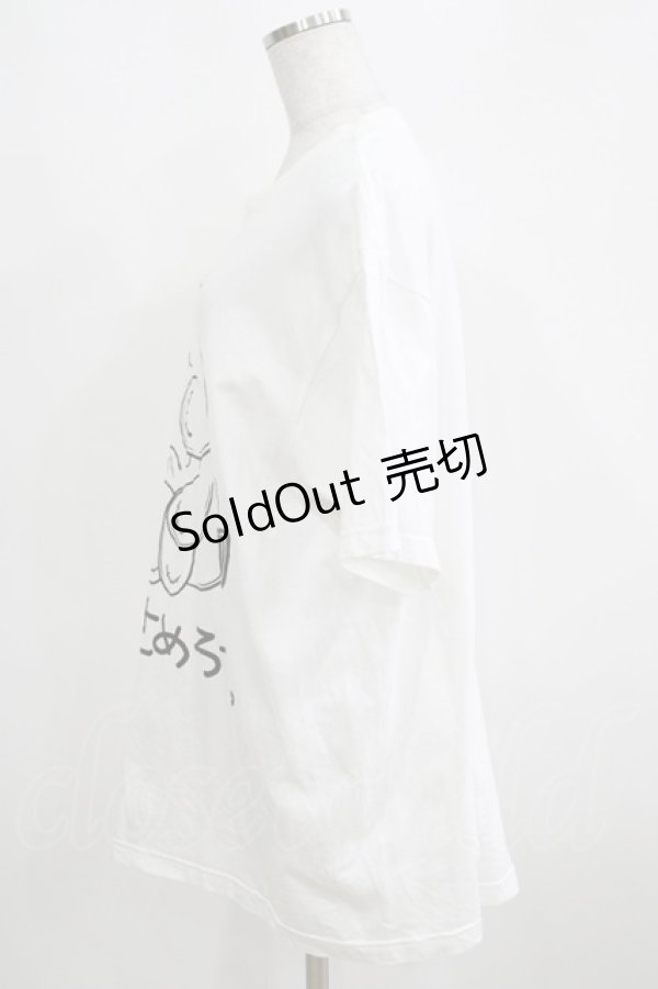 画像2: NieR Clothing / プリントCOTTON CUTSEW XL 白 H-25-03-31-072-PU-TO-KB-ZH (2)