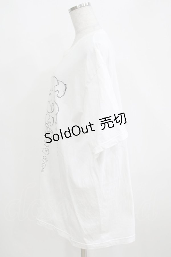 画像2: NieR Clothing / プリントCOTTON CUTSEW XL 白 H-25-03-31-073-PU-TO-KB-ZH (2)