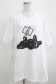 画像1: NieR Clothing / プリントCOTTON CUTSEW XL 白 H-25-03-31-075-PU-TO-KB-ZH (1)