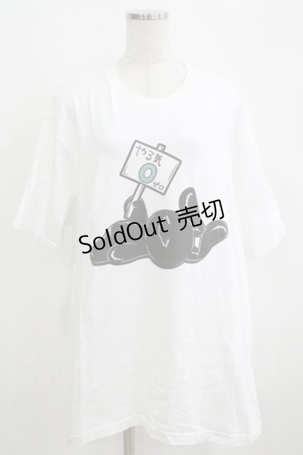 画像1: NieR Clothing / プリントCOTTON CUTSEW XL 白 H-25-03-31-075-PU-TO-KB-ZH (1)