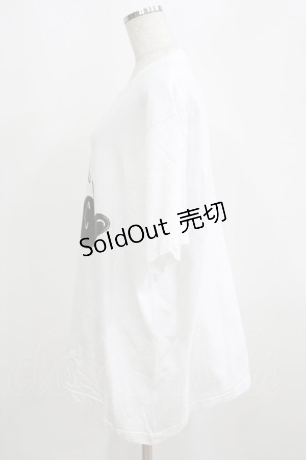 画像2: NieR Clothing / プリントCOTTON CUTSEW XL 白 H-25-03-31-075-PU-TO-KB-ZH (2)