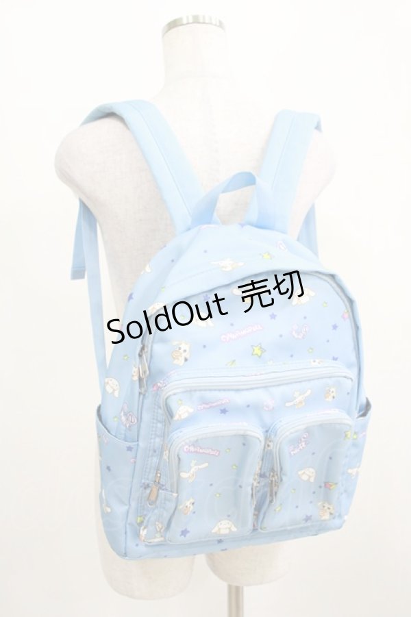 画像1: NieR Clothing / シナモロール×NieRちゃんBACK PACK  ブルー H-25-03-31-077-PU-BG-KB-ZH (1)