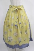 画像1: Jane Marple / Miss Daisyのタックスカート  イエロー×ラベンダー H-25-03-31-011-JM-SK-KB-ZH (1)