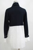 画像3: Jane Marple Dans Le Salon / Crumple collar pullover  ネイビー×ホワイト H-25-04-01-025-JM-TO-KB-ZH (3)