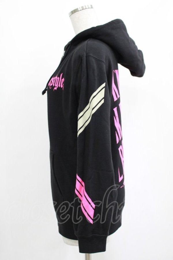 画像2: ZOESTYLES / HOODED BADBOYZ ROCK M 黒×バーガンディ×サンドベージュ H-25-04-01-036-GO-TO-KB-ZH (2)
