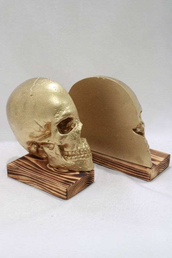 画像2: THE BLACKENED TEETH / Skull Bookends   H-25-04-01-049-PU-ZA-KB-ZH (2)